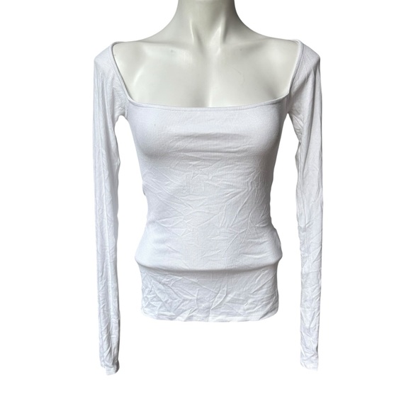 NWT, Joah Brown Square Neck Tight Rib Top, Sz M/L - Picture 3 of 14